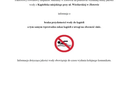 Czerwona flaga na obu kąpieliskach!