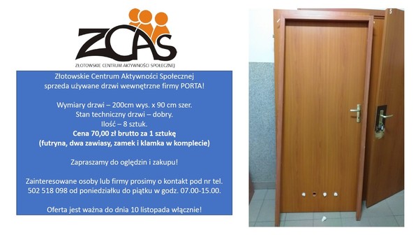 Drzwi na sprzedaż!
