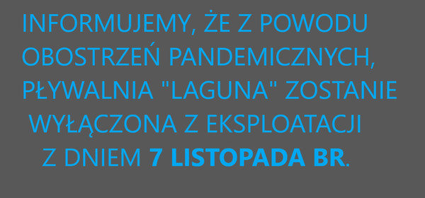 7 XI - zamknięcie pływalni 