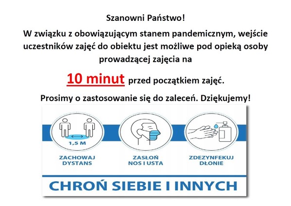 Wejście do obiektów w pandemii
