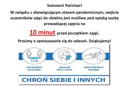 Wejście do obiektów w pandemii