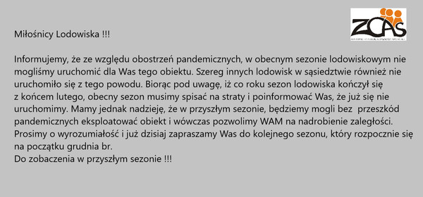 Informacja Lodowisko
