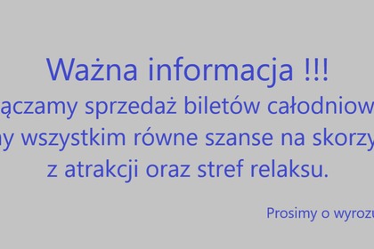 Informacja - sprzedaż biletów Laguna