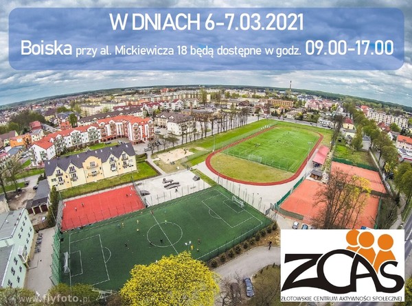 Dostępność boisk 6-7.03