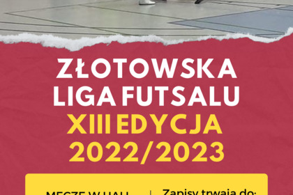 Złotowska Liga Futsalu regulamin oraz formularz zgłoszeniowy