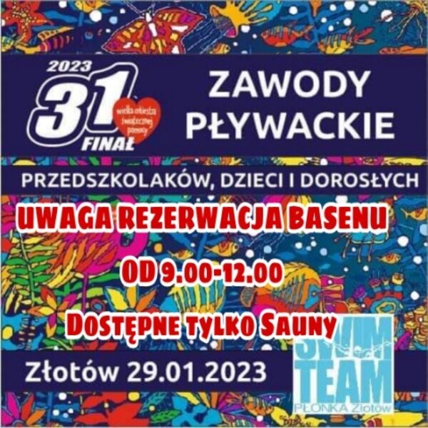 Rezerwacja basenu 29.01.2023