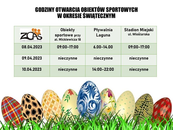 Dostępność obiektów sportowych w okresie świątecznym