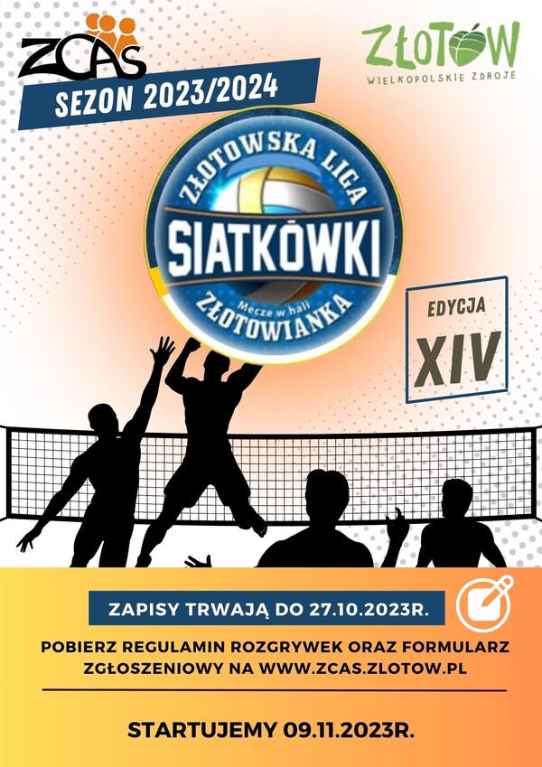 ZŁOTOWSKA LIGA SIATKÓWKI SEZON 2023/2024 JUŻ WKRÓTCE STARTUJEMY!!!