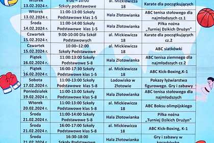 FERIE ZIMOWE 2024 NA SPORTOWO !!!