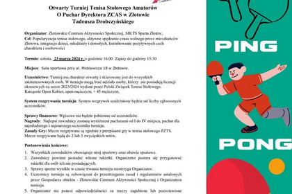 Turnieju Tenisa Stołowego Amatorów