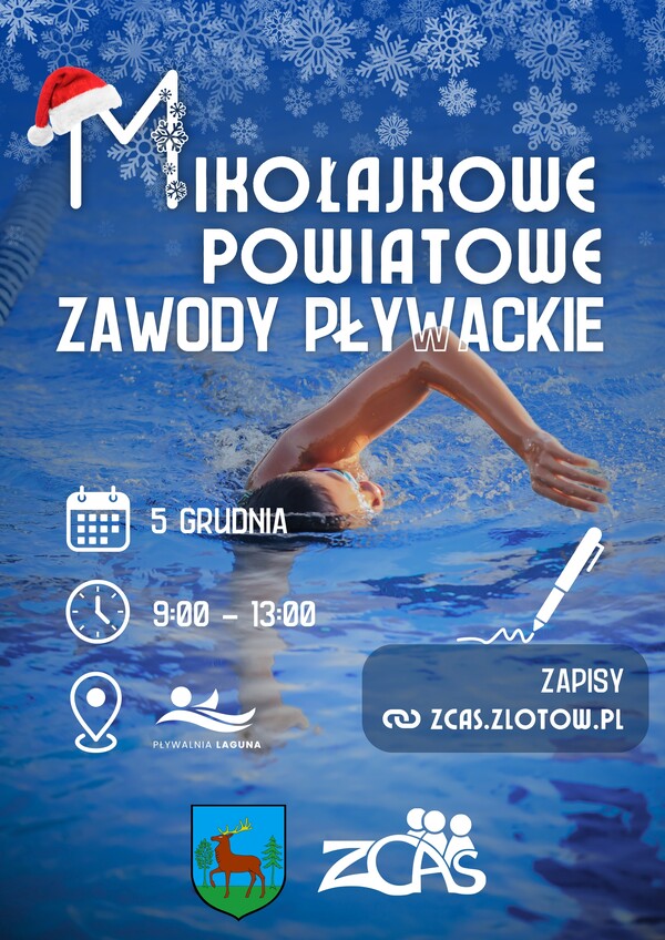 Mikołajkowe Powiatowe Zawody Pływackie 2024r.