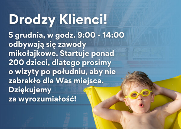 Ważna informacja - dostępność basenu 5.12