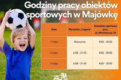 Godziny pracy obiektów w Majówkę