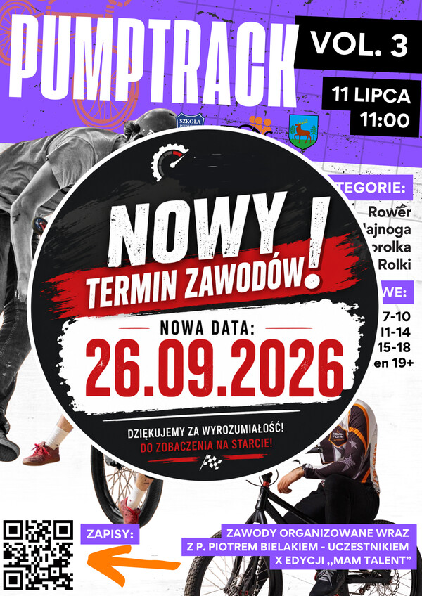 Zmiana terminu - zawody Pumptrack Vol 3